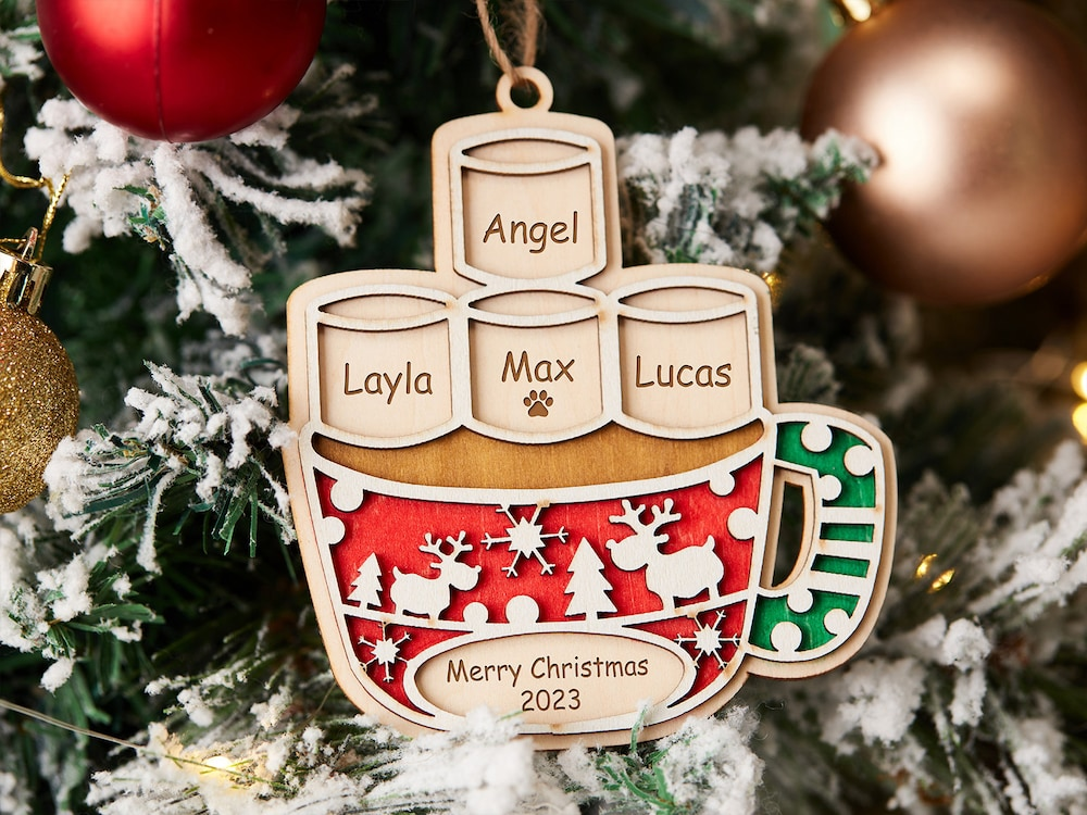 Custom 2023 Christmas Ornament With Family Member Names