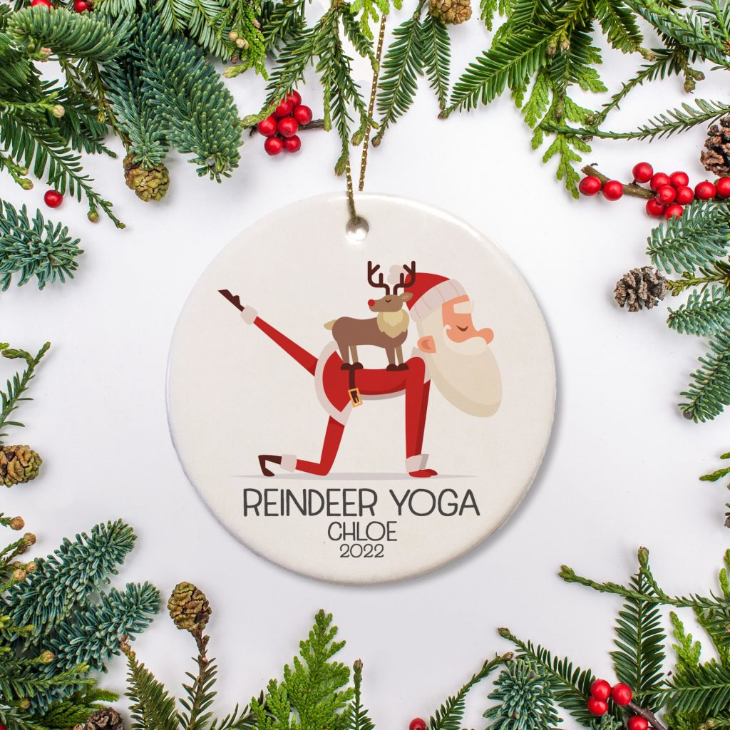 Yoga Christmas Ornament